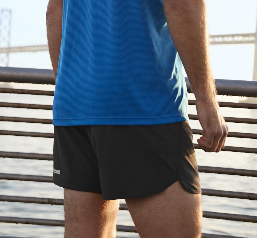 Shorts Mens - Hoka One One Performance - Black - QUFAVNG-65